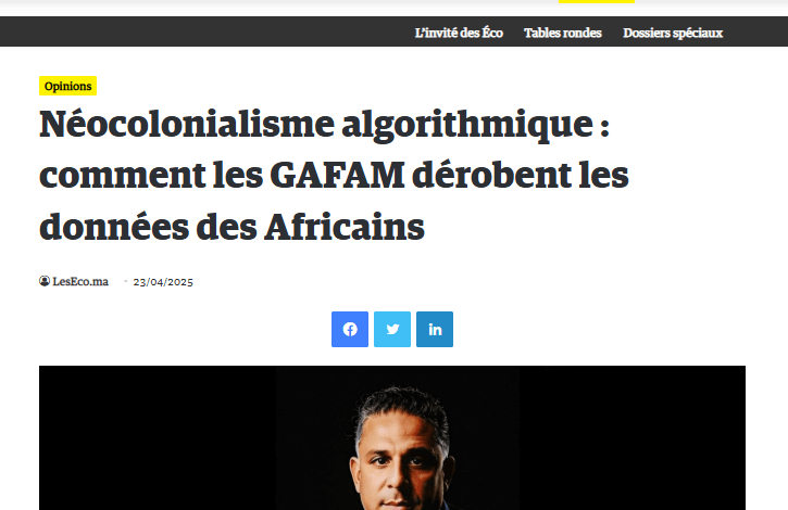 Néocolonialisme algorithmique : Comment les GAFAM dérobent des données des africaines